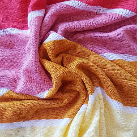 NEXT Colour Block Short Sleeve Linen Blend Top - Picture 5 of 8